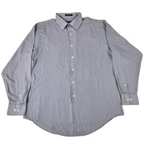 Arrow Men Fitted Wrinkle Free Long Sleeve Dress Shirt 16.5 Neck 34/35 Purple